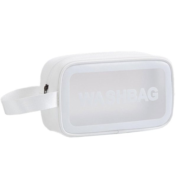 Neceser transparente de PVC y poliuretano, bolsa de maquillaje transparente, bolsa de lavado impermeable