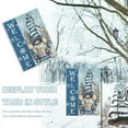 thumbnail image 4 of Welcome Winter Gnome Decorative Garden Flag, Snowflakes Pine Trees Get Cozy Yard Outside Decorations, Blue Christmas Holiday Seasonal Burlap Outdoor Small Home Decor Double Sided 12.5x18, 4 of 6
