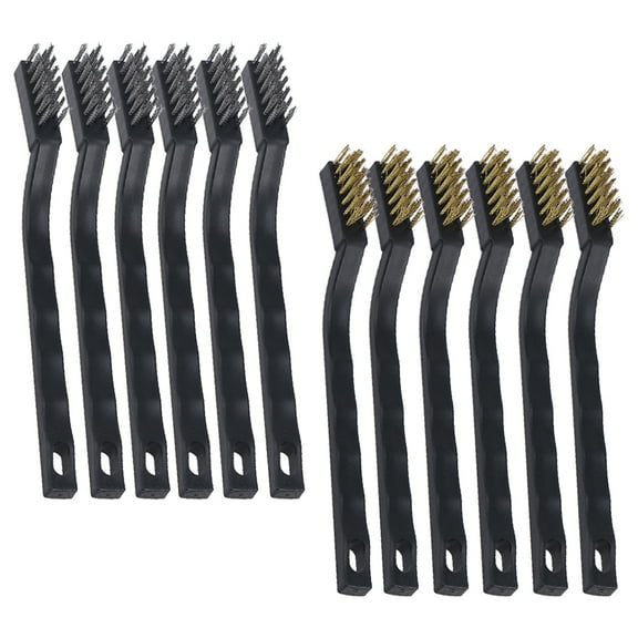 NIAIZEK 12-Piece Wire Brush Set for Rust and Stain Removal, Heavy Duty Cleaning Tools