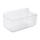 thumbnail image 2 of Organizador de baño colgante de plástico transparente con orificios de drenaje, estante adhesivo para guardar cosméticos para ducha y cocina, sin necesidad de taladrar, disponible en 2 tamaños., 2 of 7