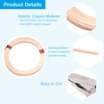 thumbnail image 3 of Uxcell Flat Copper Wire, 2 Rolls 32Gauge/0.2x3mm 6m/19.69ft Flat Craft Wire, Copper, 3 of 5