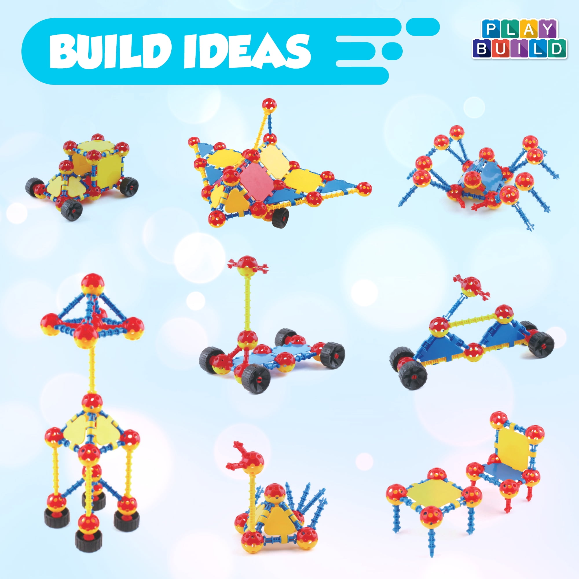STEM Building Toys, 300 Piece Stem Learning Toy Kits for Kids Creative & Educational Building Blocks for Boys & Girls Ages 3+