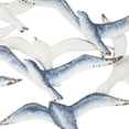 thumbnail image 5 of DecMode Blue Metal Bird Wall Decor with Brown Distressed Accents, 5 of 9