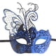 thumbnail image 1 of Máscara de mariposa de metal y hierro forjado con diamantes de imitación (azul) para mascarada/fiesta de carnaval/baile de graduación de disfraces sexys/boda, 1 of 5