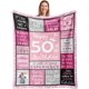 thumbnail image 1 of LHSHID 50th Birthday Gifts for Her 50th Birthday Blanket Birthday Gifts for Women Happy 50th Birthday Decorations 50 Year Old Gifts for Women for 50 Year Old Woman 50x60in, 1 of 6