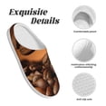 thumbnail image 5 of Fotbe Coffee Beans Pattern Women's Fuzzy Curly Fur Memory Foam Loafer Slippers Indoor Outdoor Slippers Winter Home Shoes-37/38, 5 of 7