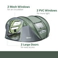 thumbnail image 5 of Outsunny 5 Person Automatic Instant Camping Tent with a Water-Fighting Polyester Rain Cover, Easy Pop-Up Design, & 2 Mesh Windows with Covers, 5 of 9