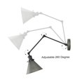 thumbnail image 6 of LNC 1-light Silver&Black Wall Sconce Swing Arm Adjustable Plug-in or Hardwired Wall Lamp, 6 of 13