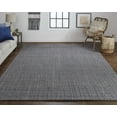 thumbnail image 2 of Feizy Haverhill Transitional Solid, Gray/Silver, 2' x 3' Accent Rug Handmade Sheen Casual Stripes Design Carpet for Living Dining Bed Room, 2 of 8