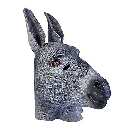 Adult Full Head Latex Donkey Farm Animal Mask