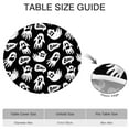 thumbnail image 6 of 44in Round Halloween Pumpkin Ghost Tablecloth with Elastic Edge, Fitted Table Cover for 36-44" Tables, Polyester Reusable Table Cloths Wipe Clean for Picnic, Dining, Outdoor Use and Party Decor, 6 of 7