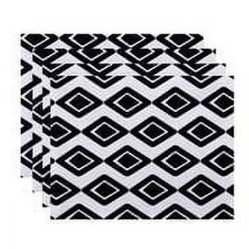 Simply Daisy 18" x 14" Diamond Jive 1 Geometric Print Placemat (Set of 4)