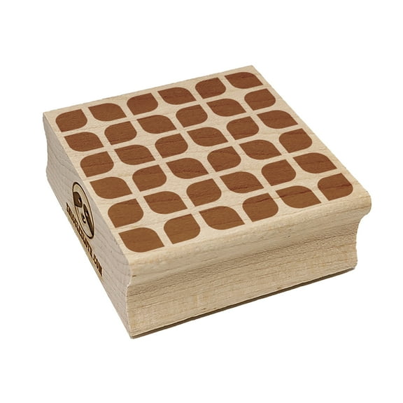 Retro Geometric Squares Square Rubber Stamp Stamping Scrapbooking Crafting - Small 1.25in