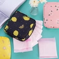 thumbnail image 2 of Cute Print Period Pouch – Waterproof Sanitary Napkin Storage Bag, Portable Feminine Product Organizer with Zipper, Cosmetic Travel Bag (RL 5.11"x5.11"x1.96", 3 PCS), 2 of 5