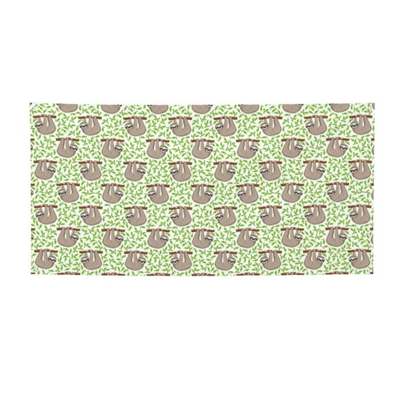 Picia Cute Animal Sloth On A Branch Pattern Party Banner, Festive Decoration, Holiday Banner, Celebration Decor, Event Banner, Reusable Party Banner-Small