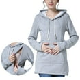 thumbnail image 4 of Breaise Womens Breastfeeding Sweatshirt Slim Nursing Hoodie Sweatshirt Long Sleeves Breastfeeding Maternity Tops Casual Clothes, 4 of 9