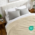 thumbnail image 6 of Bare Home Microplush Fleece Textured Blanket - 300 GSM - Fuzzy Microfleece - Soft & Plush - King, Oyster, 6 of 8