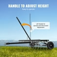 thumbnail image 4 of VEVOR Tow Behind Dethatcher, 48-inch Tow Dethatcher with 24 Spring Steel Tines, Lawn Dethatcher Rake for ATV or Mower, Tow Behind Lawn Rake with Lift Handle for Garden Farm Grass, 4 of 9