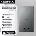 thumbnail image 3 of Calentador de agua instantáneo SUPRA 16 Lt/min Gas L.P., 3.5 servicios BOILEX 16L-GLP, 3 of 8