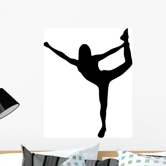 Cheer Silhouette Black Wall Decal by Wallmonkeys Peel and Stick Graphic (24 in H x 19 in W) WM121471
