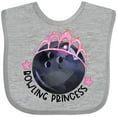 thumbnail image 3 of Inktastic Bowling Princess Tiara Girls Baby Bib, 3 of 4