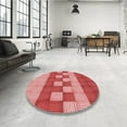 thumbnail image 4 of Ahgly Company Machine Washable Indoor Rectangle Transitional Light Coral Pink Area Rugs, 8' x 10', 4 of 7