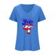 thumbnail image 5 of Camisetas de Cuello Redondo Impreso Gradiente de las Mujeres, Manga Corta Casual Top para el Uso Diario, 5 of 6