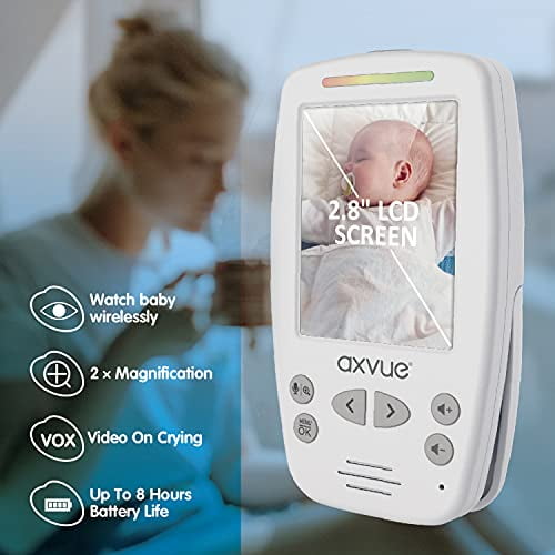 AXVUE Video Baby Monitor with Two Cameras and Comfort-Designed Screen by Axvue, Model E662.