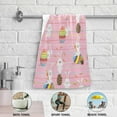 thumbnail image 4 of Bunny Colored Eggs Hand Towels 2 PCS, Happy Easter Kitchen Towel Ultra Soft and Highly Absorbent,Decorative Fingertip Face Towel for Bathroom Hotel, 28.3"x14.4", 4 of 4