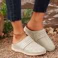thumbnail image 2 of Dakaela Clogs for Women Comfortable Slip on Mules Shoes Arch Support Closed Toe Sandals Backless Summer Casual Walking Slides White 7.5, 2 of 9