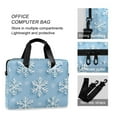 thumbnail image 4 of FORMRS 16" Laptop Bag Carrying Sleeve Case with Handle Travel Shoulder Briefcase, Blue Snowflake, 4 of 8
