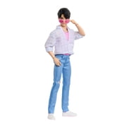 KPop Demon Hunters Saja Boys Jinu Fashion Doll in “Soda Pop” Look with Themed Movie Accessories