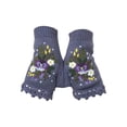 thumbnail image 5 of Dyfzdhu Gloves Fashion Hand Embroidered Knitted Flower Fingerless One Size, 5 of 6