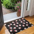 thumbnail image 2 of Black Christmas Santa Pattern Door Rugs,Washable Non Slip Door Mats Indoor,Decorative Door Mats,Entry Mat Indoor for Entrance,Bedroom,Kitchen,Bathroom,17"x30", 2 of 6