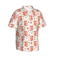 thumbnail image 2 of Daiia Squirrel And Maple Leaf Hawaiian Shirt for Men Gentle Cotton Regular Short Sleeve Casual-X-Large, 2 of 9