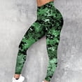 thumbnail image 2 of QATAINLAV Seamless Leggings for Women Gym High Waisted Workout Yoga Pants Casual Tummy Control Scrunch Butt Lifting Tights Tie Dye Print Bottom Trousers Green L, 2 of 5
