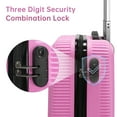 thumbnail image 6 of BABYQUEEN Luggage Sets 2 Piece Suitcase Set (14"/20") ABS Luggage with Spinner Wheels, Carry On Luggage Combination Lock Lightweight Trolley Case, Pink, 6 of 12