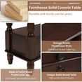 thumbnail image 5 of LKTART 54 inch Farmhouse Console Table, Solid Wood Entryway Table with 6 Drawers and Storage Shelf, Espresso, 5 of 8