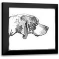 thumbnail image 1 of Cartissi 12x12 Black Modern Framed Museum Art Print Titled - Foxhound, 1 of 5