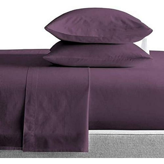 Kamas Plum Queen Sheets Set- 600 Thread Count 100% Egyptian Cotton- Sateen Weave for Soft and Silky Feel, Fits Mattress Upto 16'' Deep Pocket