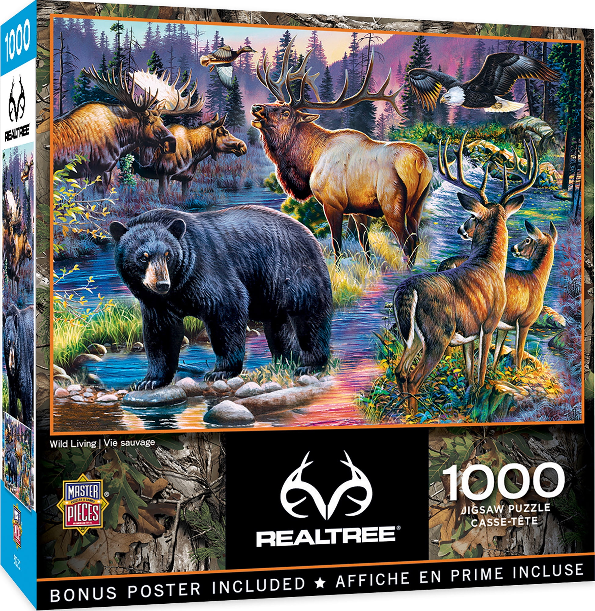 MasterPieces RealTree �The One That Got Away� 1000 Piece Jigsaw Puzzle W/Poster 705988720703