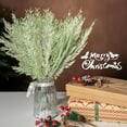 thumbnail image 4 of 50 Pcs Christmas Snow Frosted Pine Branches- 13.5" Snowy Artificial Pine Needles Branches Twigs- Greenery Ceder Sprigs Pine Picks Stems for Christmas Wreath Home Garden Decoration, 4 of 5