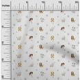 thumbnail image 1 of oneOone Silk Tabby Fabric Grass & Puppies Dog Printed Craft Fabric BTY 42 Inch Wide, 1 of 4
