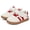 A Red/White, variant on TARANIS Baby Toddler Retro Sneakers with Gum Sole, Lightweight Non-Slip Walking Shoes for Boys and Girls