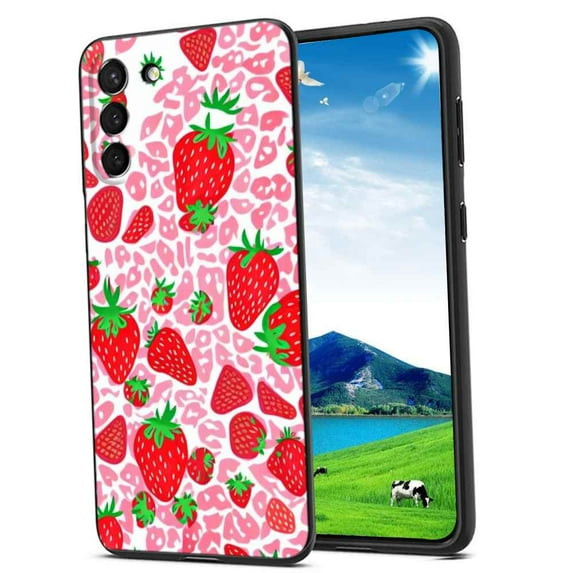 Compatible with Samsung Galaxy S23+ Plus Phone Case, Strawberries-334 Case Silicone Protective for Teen Girl Boy Case for Samsung Galaxy S23+ Plus