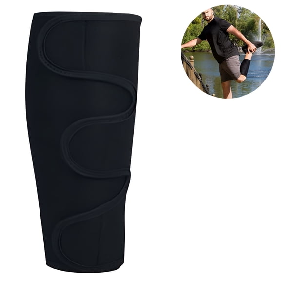 LAMIRO Calf Brace-Adjustable Shin Splint Support for Pain Relief and Injury Prevention-Black
