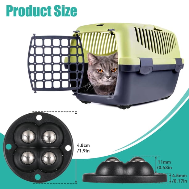 Billuyoard 12 unids/set rueda rodante autoadhesiva de rotación de 360 ° adherencia duradera acero Dual innovador Conjuntos de muebles de sala de estar negro