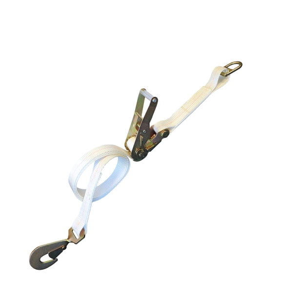 Mega Cargo Control USA 2" x 10' Corner Ratchet Tent Strap With Double D-ring & Twisted Snap Hook Event Canopy