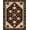 Black Orange Ivory, Pattern 4, variant on ODIKA 8'x10' Washable Area Rug Non-Shedding, Easy Care, Abstract Geometric Motif Boho Detailing Interlocking Lattice for King Size Bedroom Under Bed, Master Suite