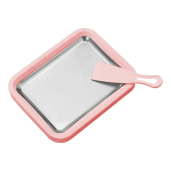 BINGLI Instant Ice Cream Maker, Rolled Ice Cream Maker, Instant Gelato Pan/Roll, Homemade DIY with Spatula, Frozen Yoghurt Plate Mini Freezer